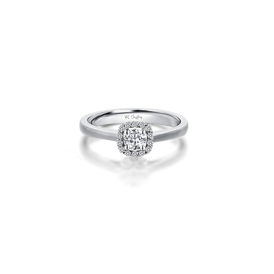 Chloe White 18K Gold Diamond Ring