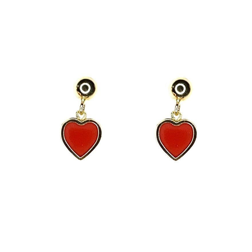 Heart Carnelian Earrings