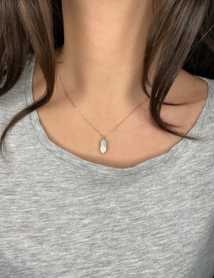 Lucy Mother of Pearl 14K Gold Necklace