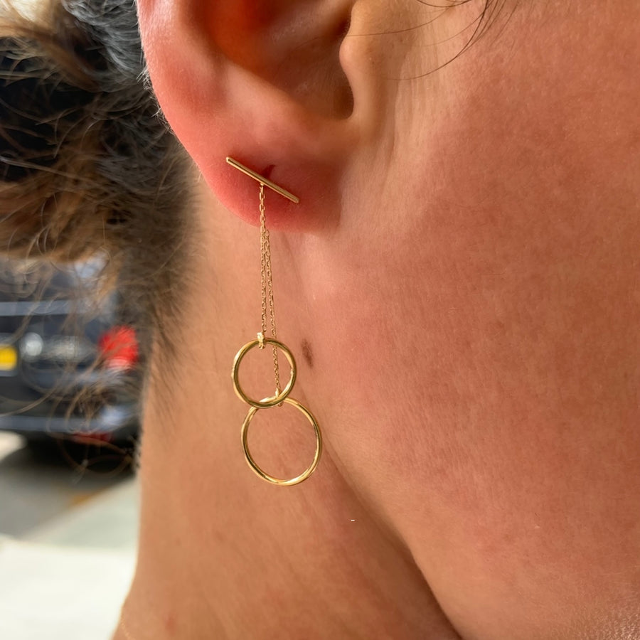 Charlotte 14K Gold Double Hoop Earrings