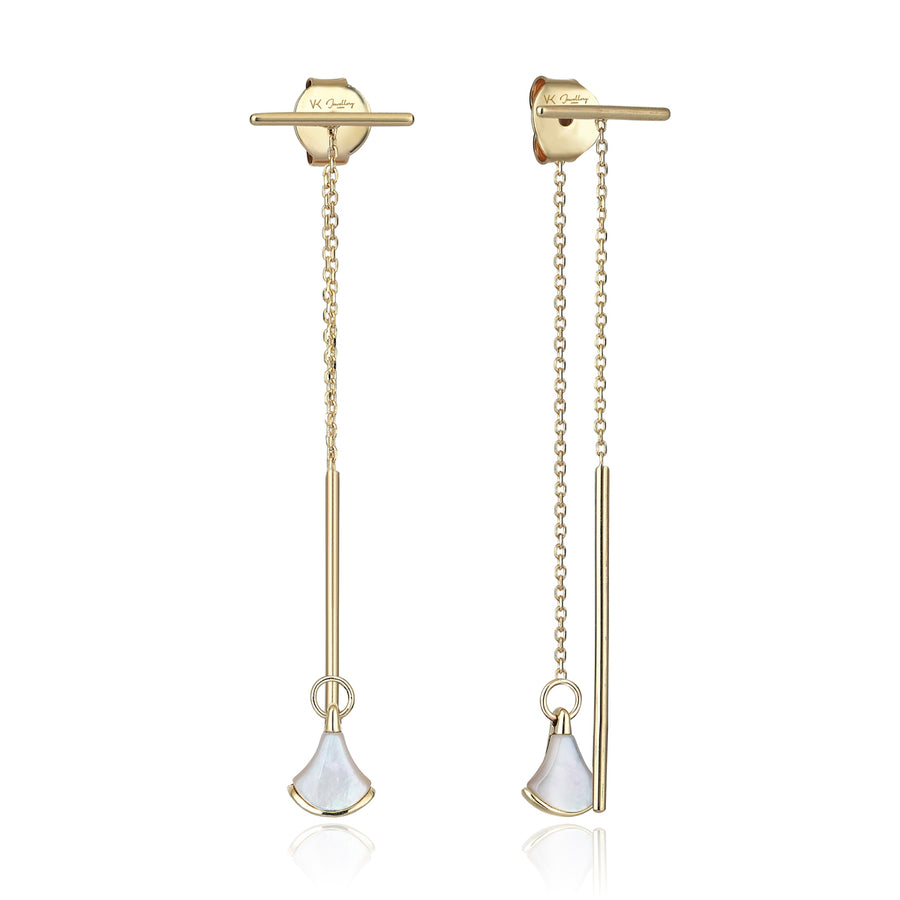 Olivia Mother of Pearl 14K Gold Earrings