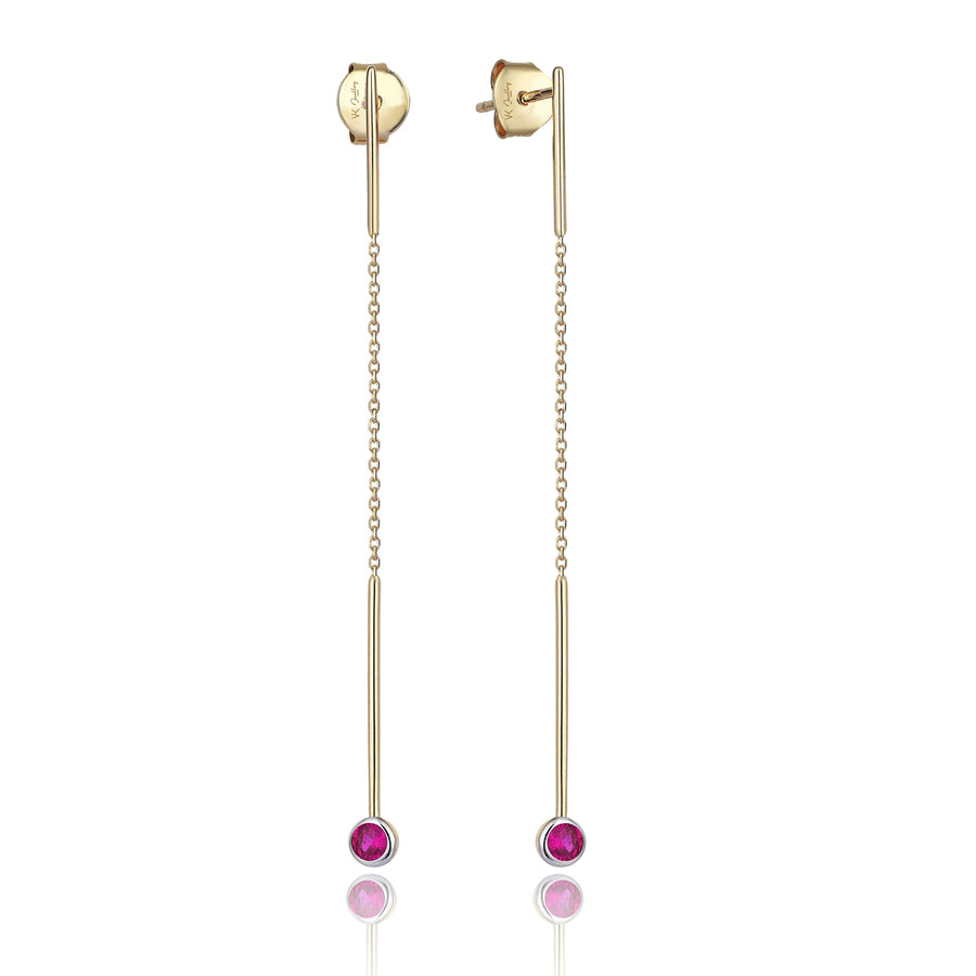 Lara 14K Gold Pink Earrings