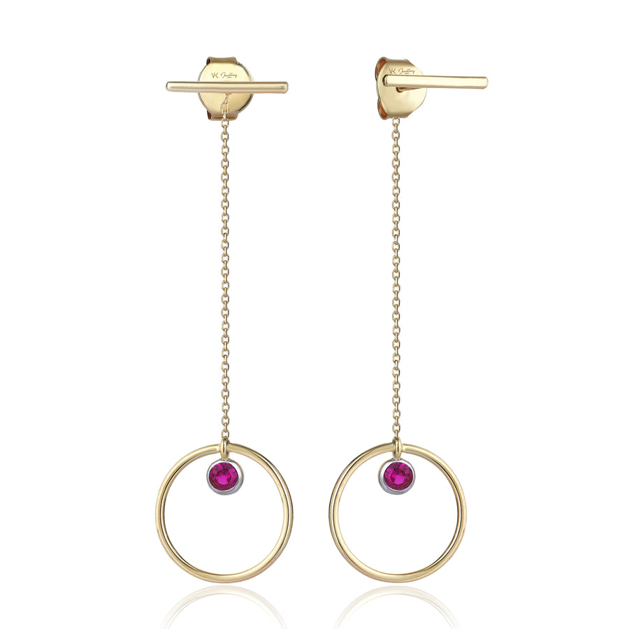 Charlotte 14K Gold Pink Earrings