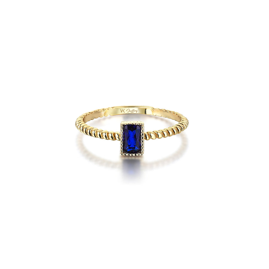 Nora Blue 14K Helical Ring
