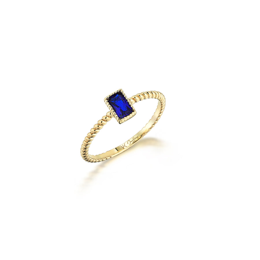 Nora Blue 14K Helical Ring