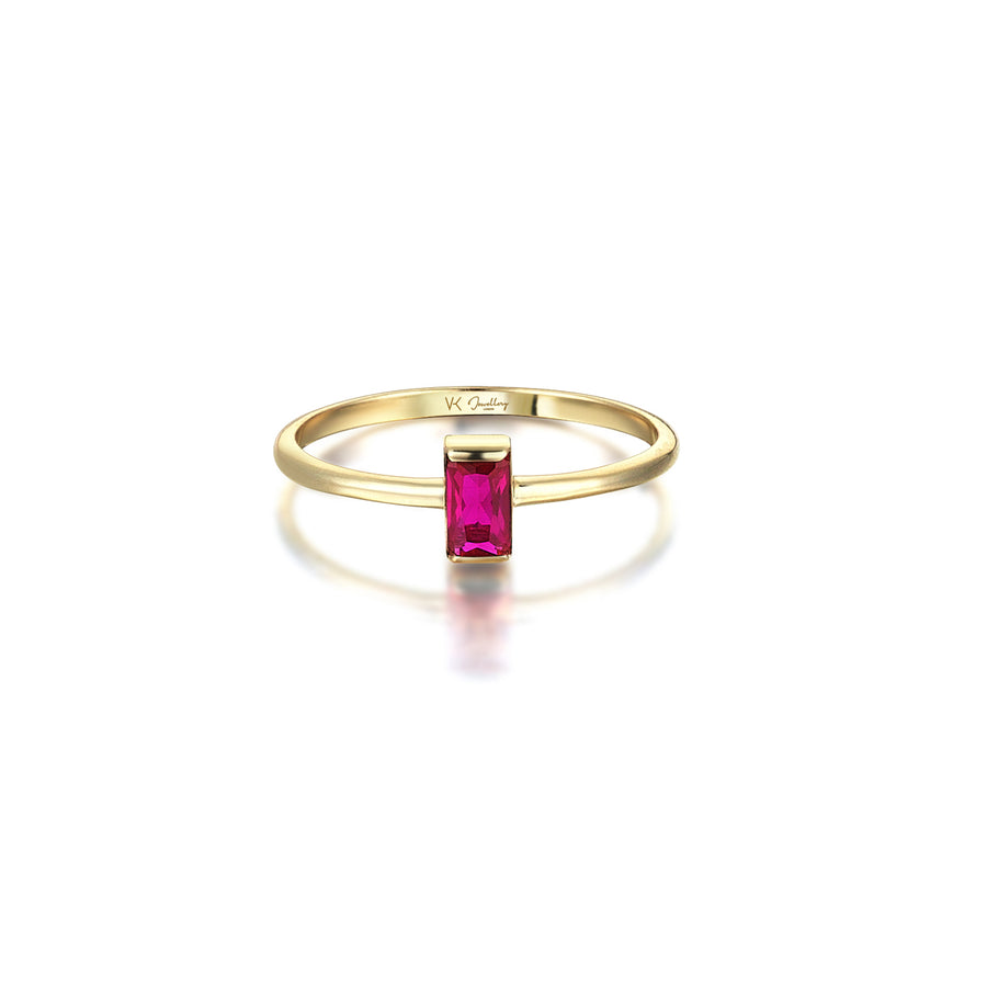Nora Pink 14K Gold Edge Ring