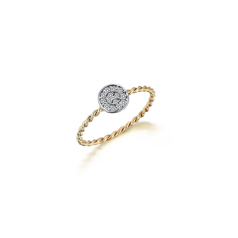 Siena Diamond 14K Gold Helical Ring