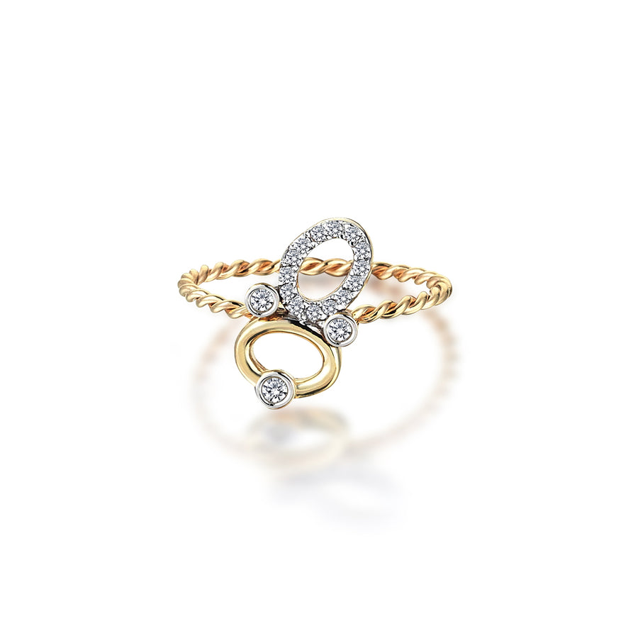 Galaxy Diamond 14K Gold Ring