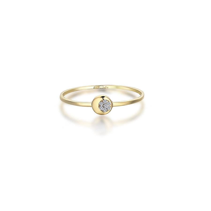 Circular Diamond 14K Gold Ring