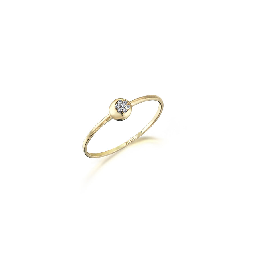 Circular Diamond 14K Gold Ring