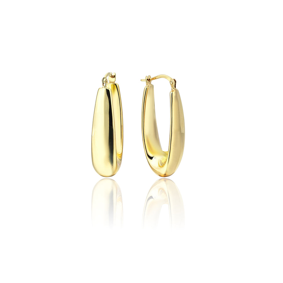 Shimmering 14K Gold Hoop Earrings